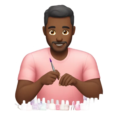 Man doing nails  sticker