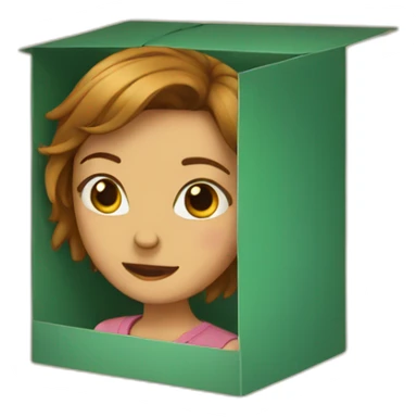 girl in the box sticker