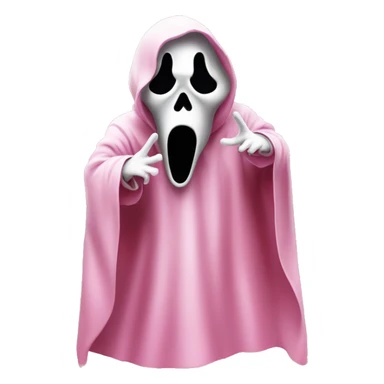 Pink ghostface-masc Movie Scream sticker