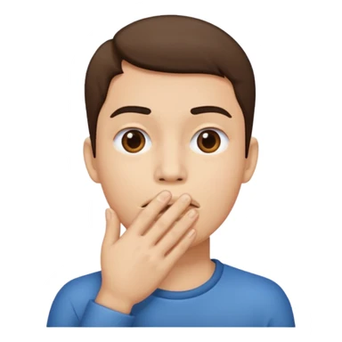 Hand over mouth  sticker