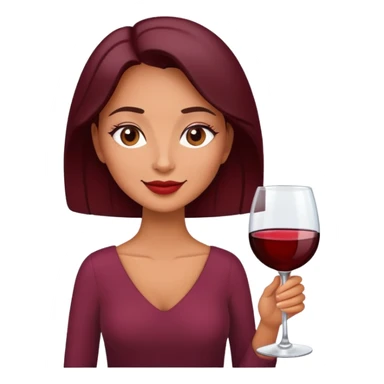 A relaxing lady with a glass of wine sticker