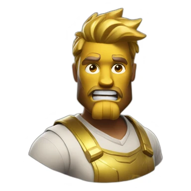 Midas from Fortnite angry sticker