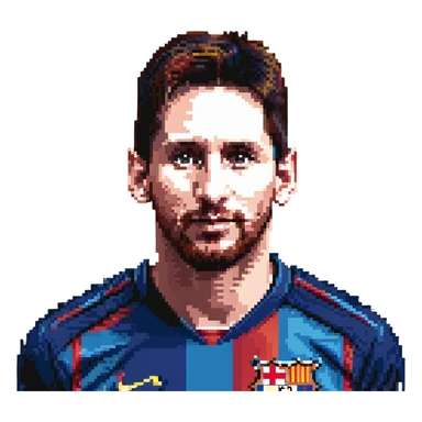 portrait of Lionel Messi sticker
