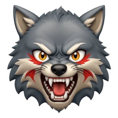 Tráeme una imagen de un lobo enojado sticker