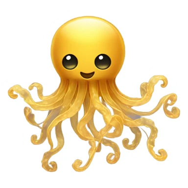 Golden dancing jellyfish sticker
