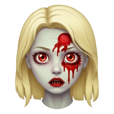 cute cruel blonde 🤗 zombie woman sticker