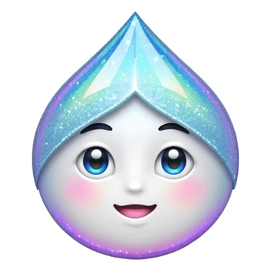 white glory glitter sticker