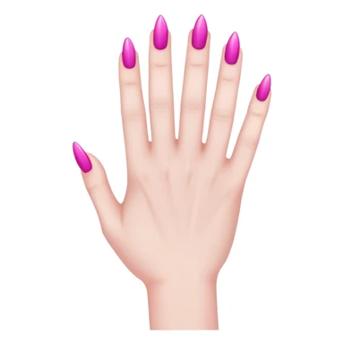 hand with 5 fingers, pink gothic nails sticker