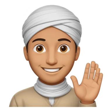 Muslim man greeting sticker
