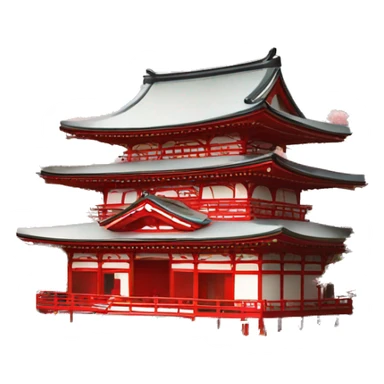 Japanese authentic building red sticker