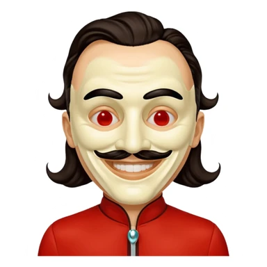 Emoji de la película La casa de papel máscara y la ropa rojo y la máscara color crema  realista  sticker