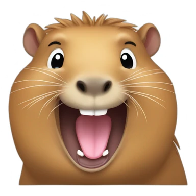capybara laughing  sticker