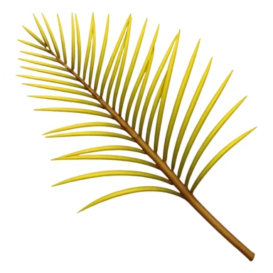 pine needle emoji, yellow sticker