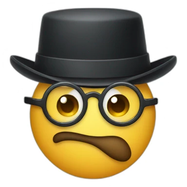 Sus impostor with monocle and hat sticker