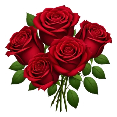 Bouquet of dark red roses sticker