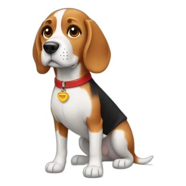 Beagle avec un costume  sticker