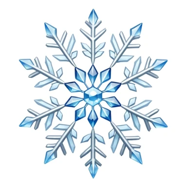 Snowflake and wind sticker