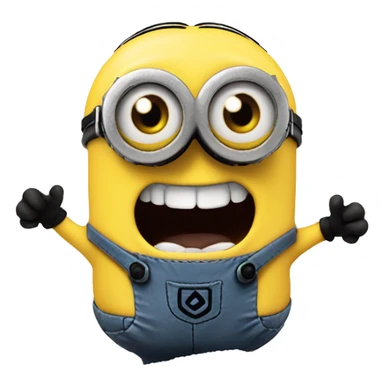 Minion in front of a pile of salt grinning sticker