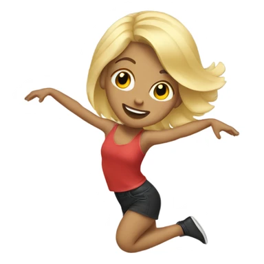 Blonde girl dancing sticker