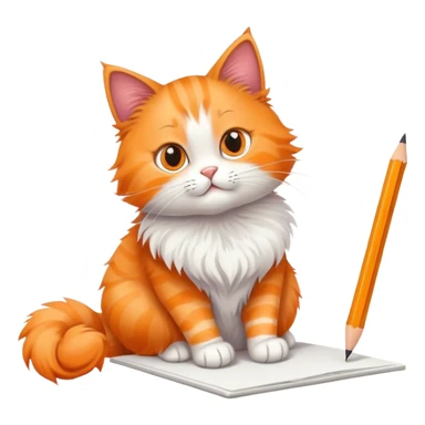 cat is drawing a picture sticker