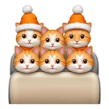 4 happy cats on an airplane sticker