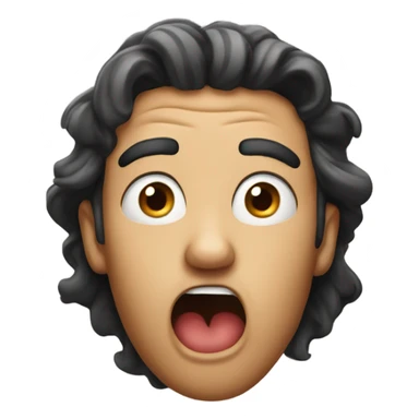 Stunned with a hand on the mouth  sticker