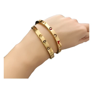 cartier love bracelet gold sticker
