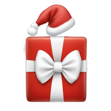 Christmas three with giant white bow sticker