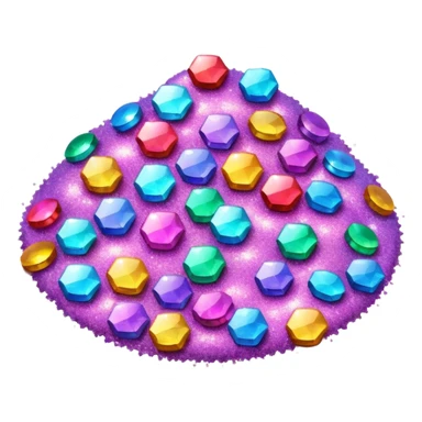 I love you glitter sticker