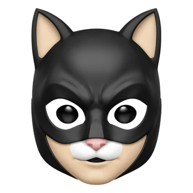 batman black and white kitty sticker