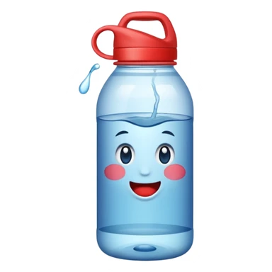 A water bottle emoji with the brand being *Apple Water* sticker