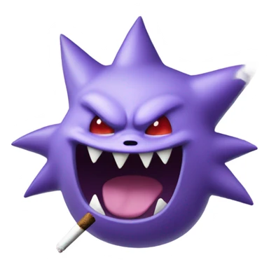 Gengar smoking ganja sticker