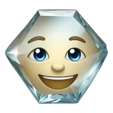 A diamond with a smile sticker