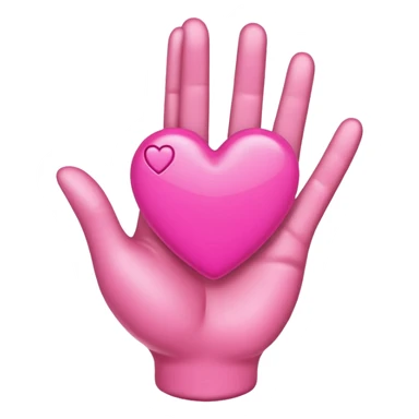 Emoji hand heart sticker