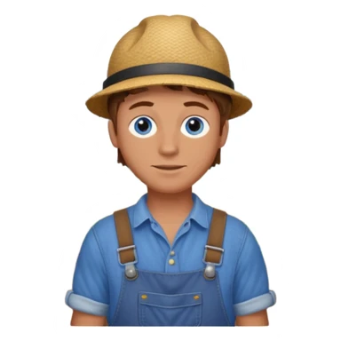 CREATE ME A NICE FARMER BOY BROWN HAIR TANNED SKIN AND BLUE EYES sticker