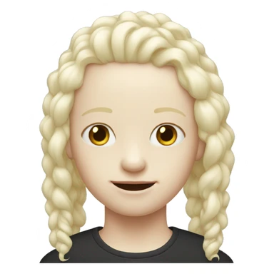 Albinos sans lunettes avec des cheveux noir sticker