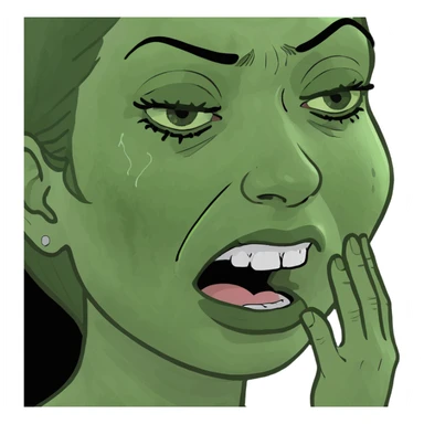 Woman ugly crying sticker