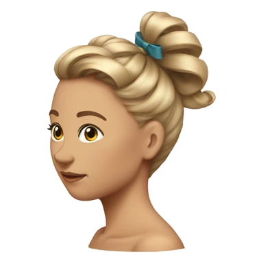 Ponytail with bow sticker