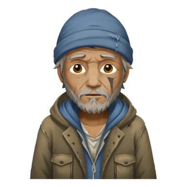 Homeless man sticker