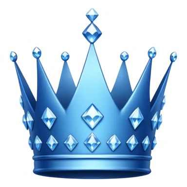 crown made of diamond blue sticker
