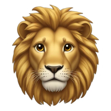 Lion coiffé  en queue de cheval  sticker