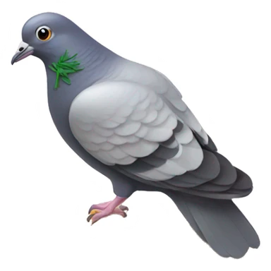 Pigeon picking grains  sticker