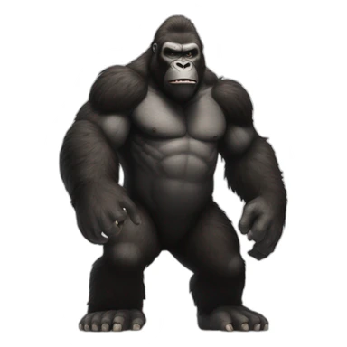 king kong stomping on the ground sticker