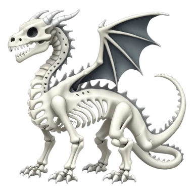 Evil Shiny Boneknapper-Skeleton-dragon (full body) sticker