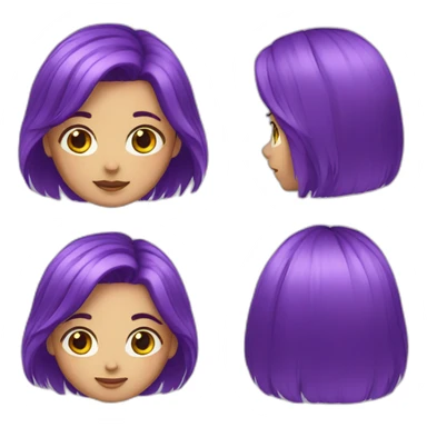 Girl with violet hair sticker