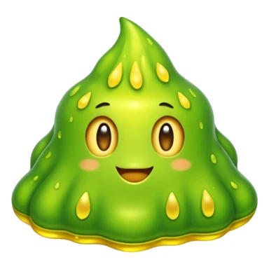 a slimy yellow-green sticker