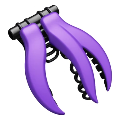 Purple hair claw clip sticker