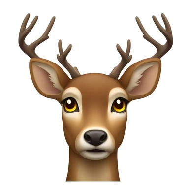 Deer in headlights glowing eyes sticker
