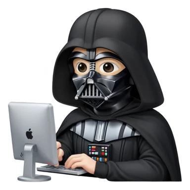 Darth Vader as a hacker sticker