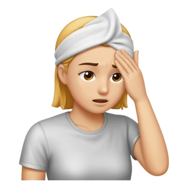 Wiping forehead  sticker